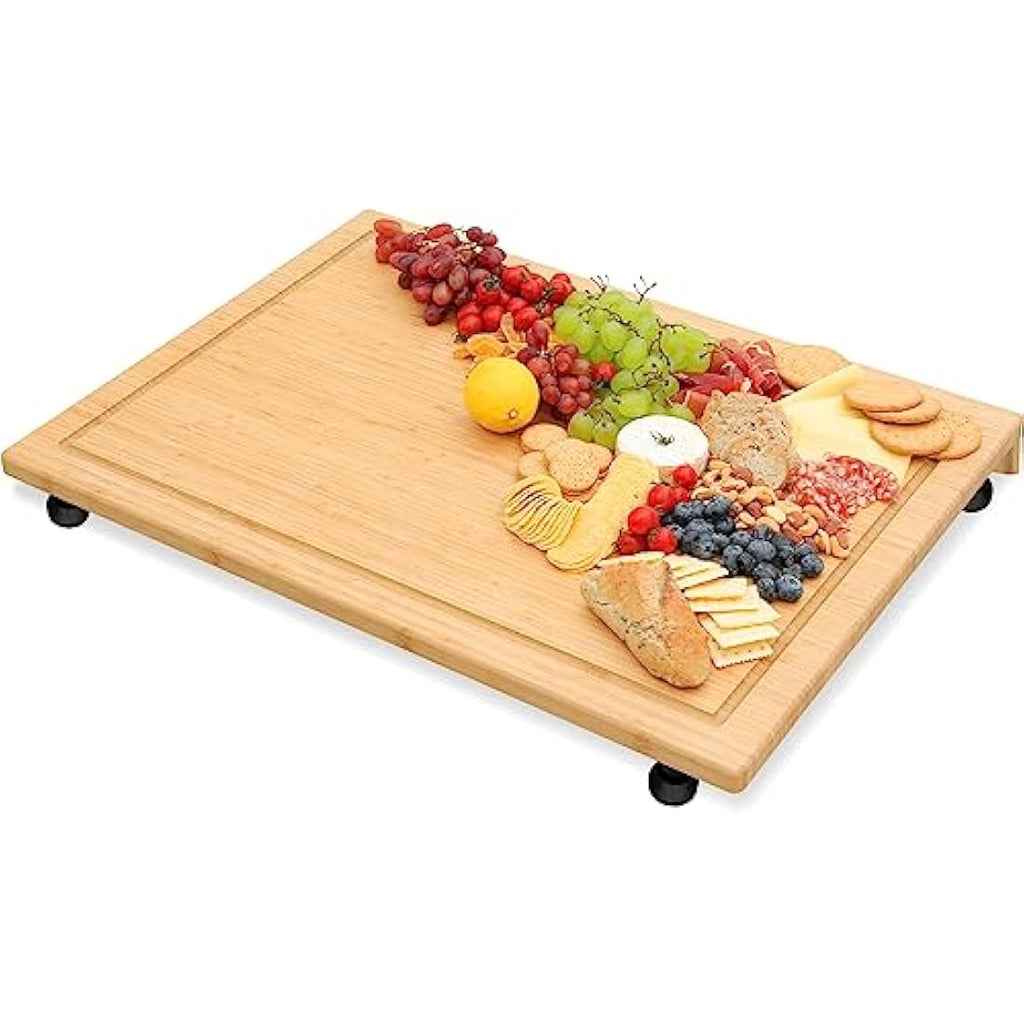 Bamboo Stove Top Cover | Large Cutting Board for RV & Kitchen