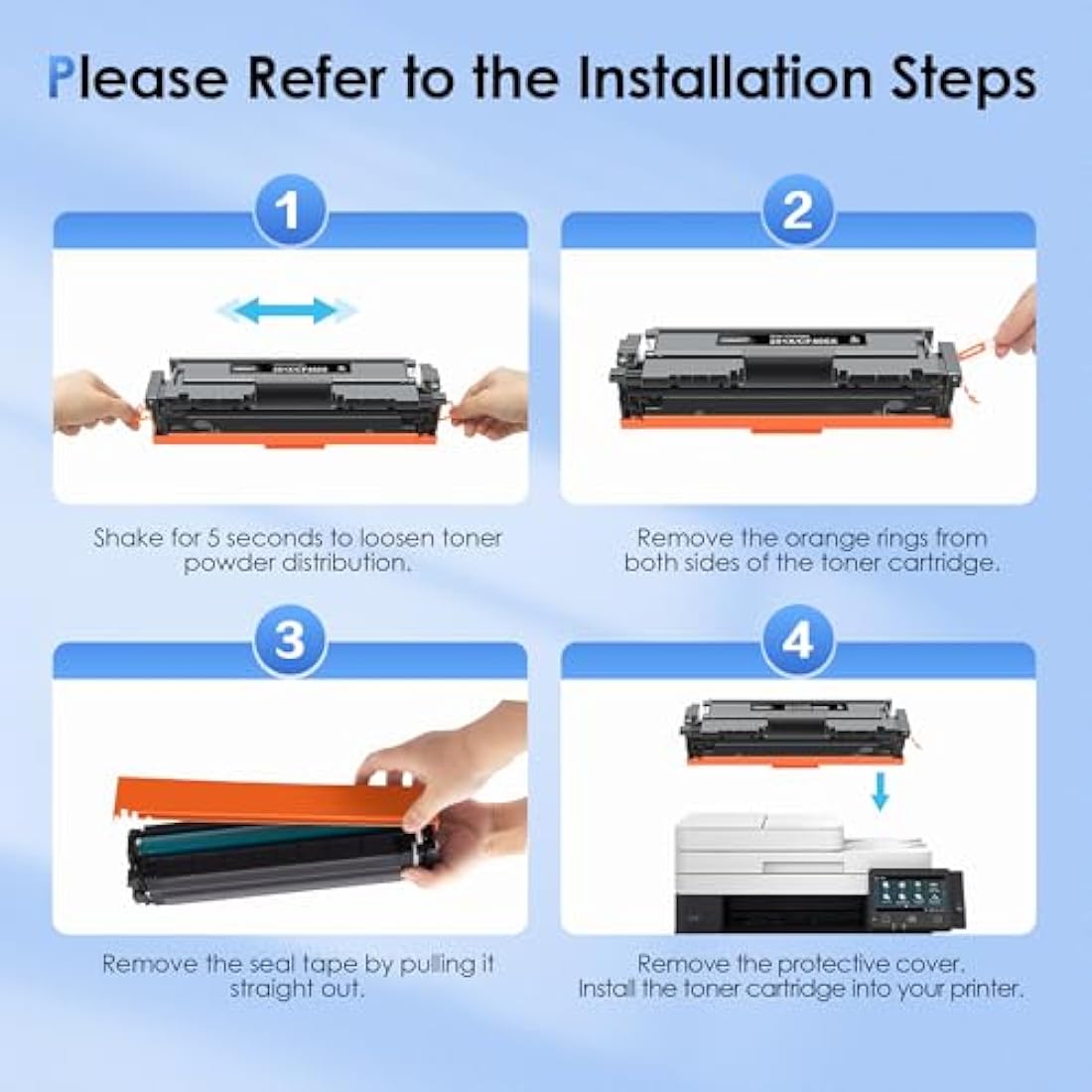 NOGIVY 201X CF400X Toner Cartridges for HP Color LaserJet Pro M277dw | 4-Pack