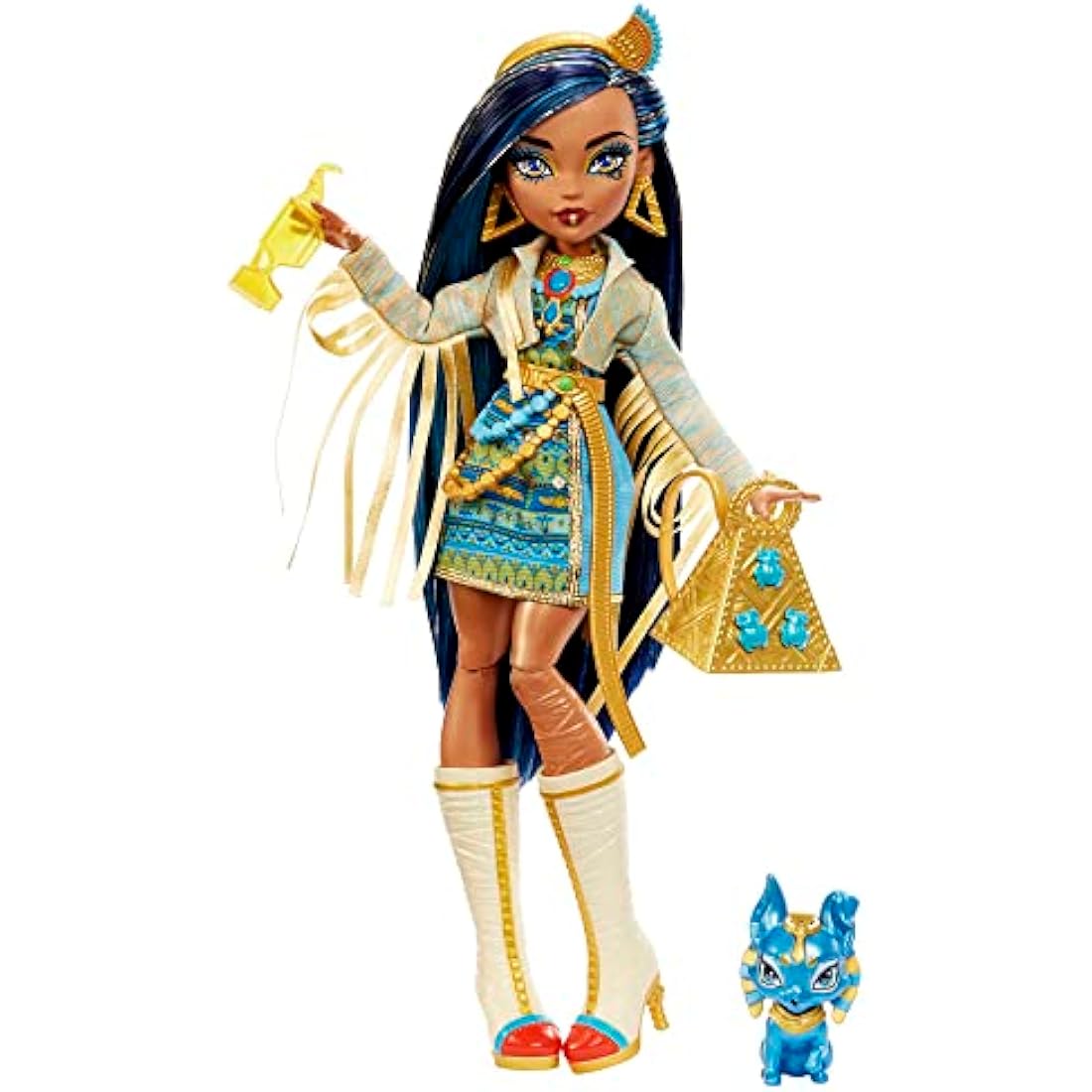 Monster High Cleo De Nile Fashion Doll with Pet Dog and Accessories
