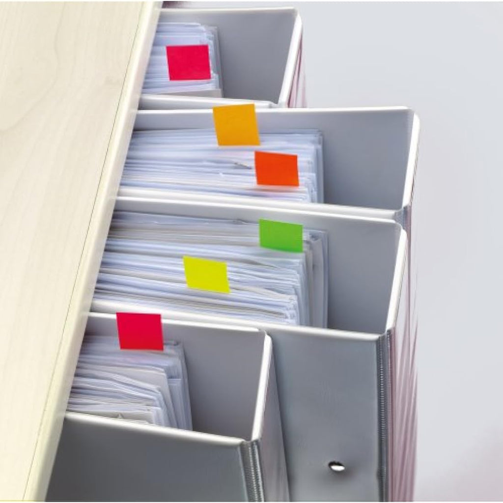 Sigel HN650 Adhesive Paper Bookmarks | 2000 FSC Index Markers, 5 Colors
