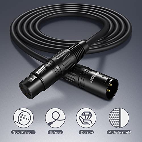 Veetop 20m XLR to XLR Cable | Balanced 3-Pin Male to Female Mic Lead