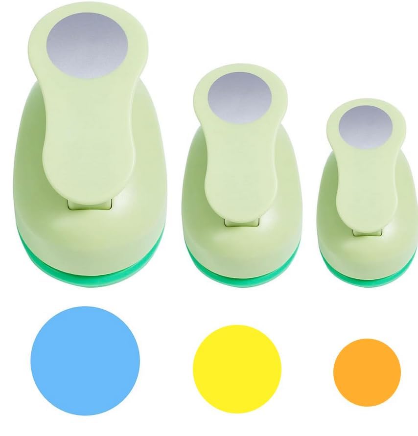 UCEC Circle Punch Set – 3-Piece Paper Hole Punches for Crafting & DIY