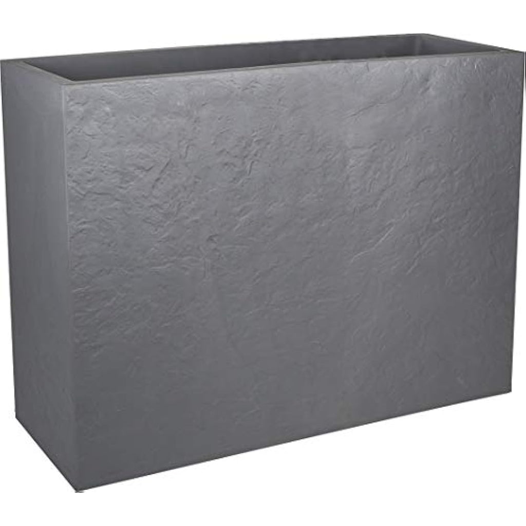 EDA Volcania Loft L Planter – Pebble Grey Stone Effect, 46L