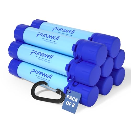 Purewell Portable Water Filter Straw – 0.01 Micron Survival Gear
