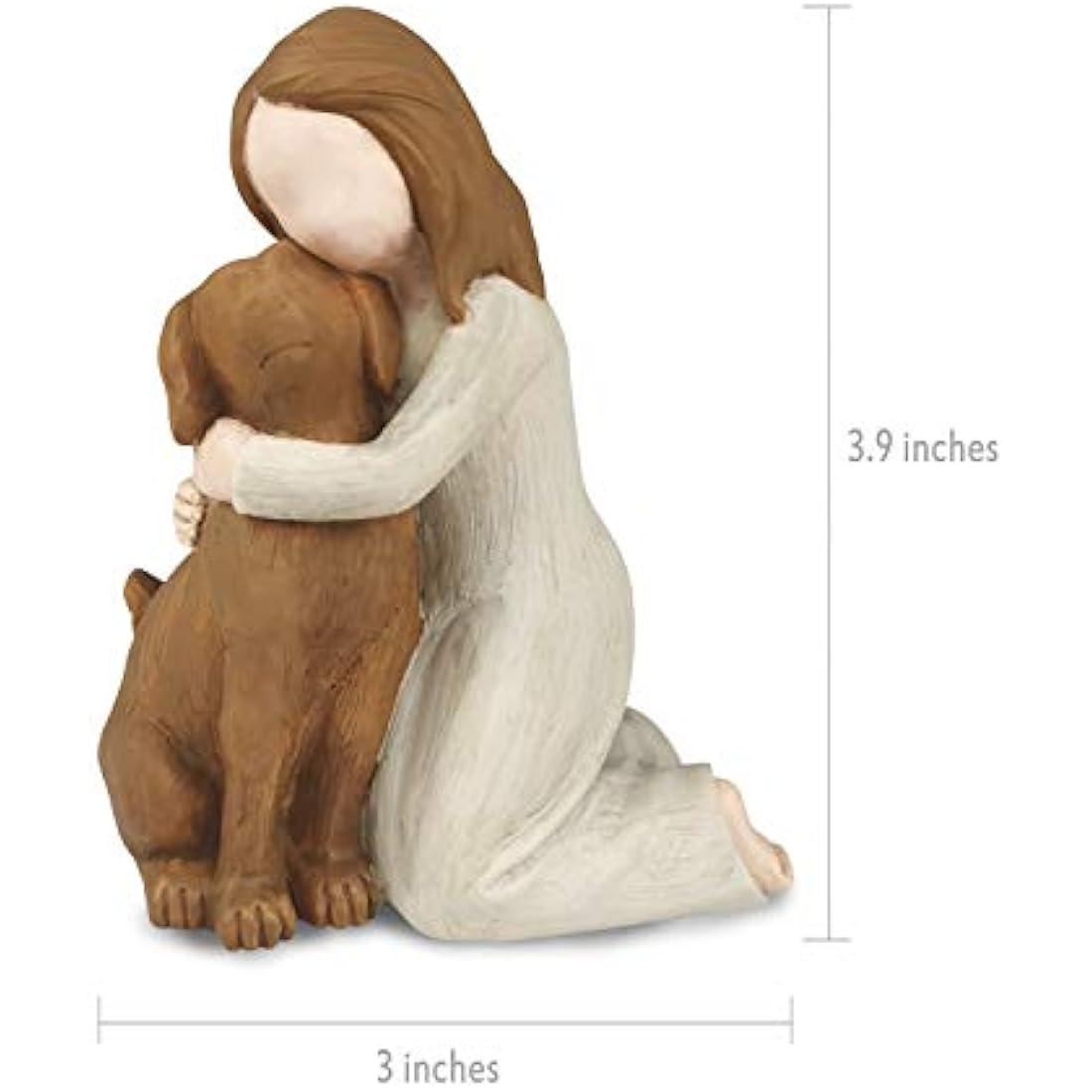 Pet Memorial Angel Dog Figurine –  Hand-Painted Sculpture