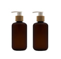 Bamboopack 2 Pack 250ml/8oz Empty Plastic Pump Bottle Toiletries Dispenser Soap Lotion Dispenser Containers Bath Accessories with Lotion Pumps