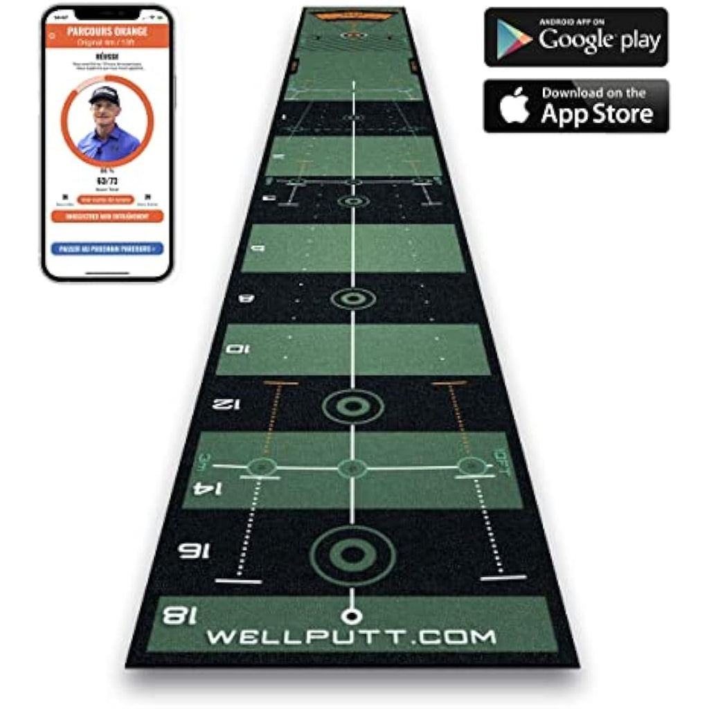 WellPutt Golf Putting Training Mat - 13ft High Speed Exercise Mat