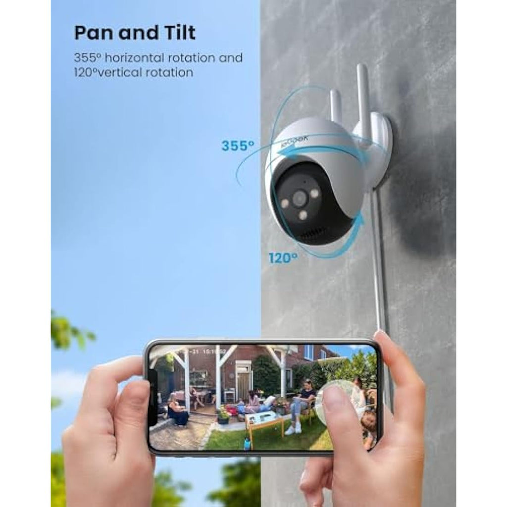 ieGeek 5MP Outdoor Security Camera – 360° PTZ Dual-Band WiFi CCTV