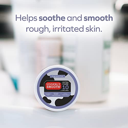 Udderly Smooth Extra Care 10% Urea Cream - Unscented 8oz (2 Pack)