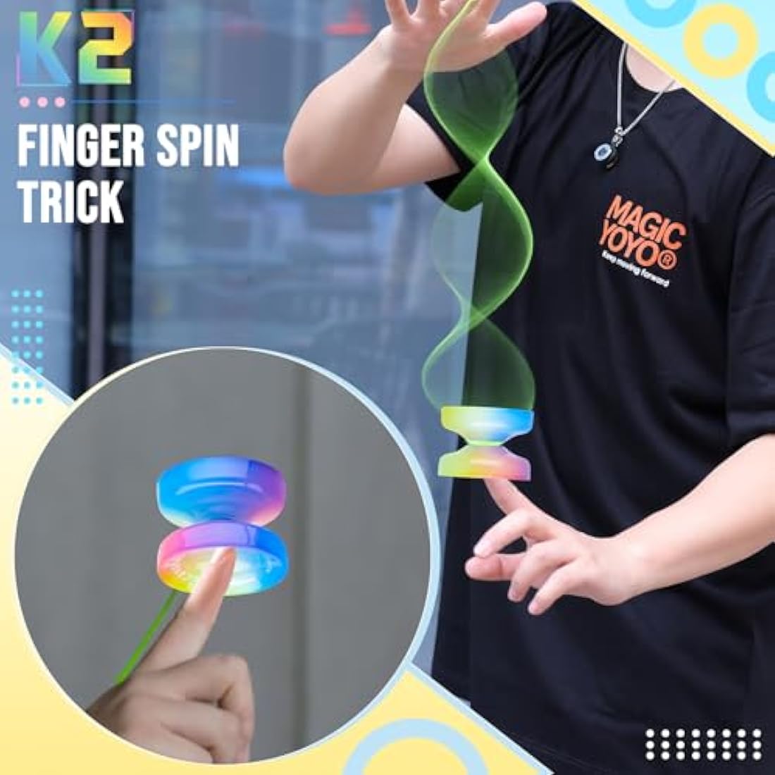 SHUNGRU K2 Responsive Yoyo for Kids | Dual Purpose Crystal Yoyo Set