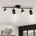 Gr4tec 4-Way LED Ceiling Spotlight Bar | Matte Black GU10 Fitting