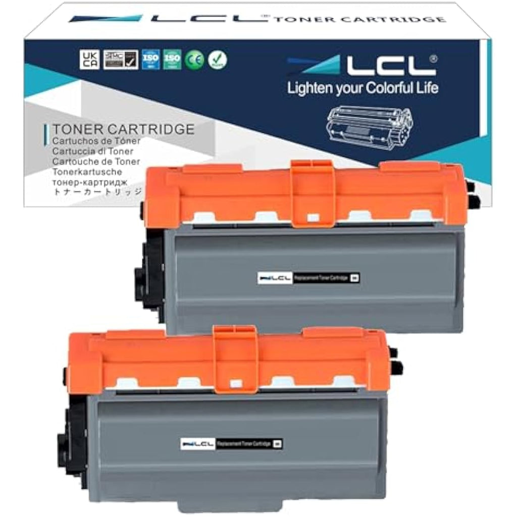 LCL Compatible TN3380 TN3330 Black Toner Cartridge for Brother - 2 Pack