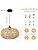 FORCOSO Rattan Pendant Light – Handwoven Boho Ceiling Lamp Shade