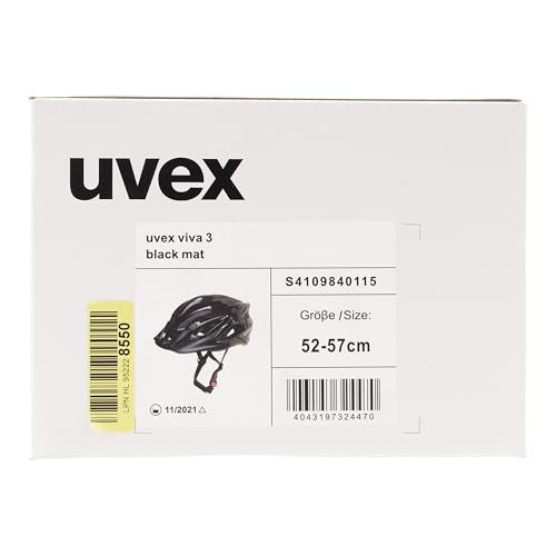 uvex Viva 3 Bike Helmet – Lightweight Inmould Cycling Gear – Black Matt
