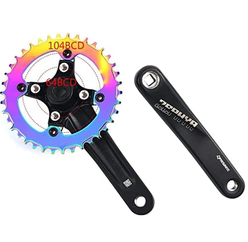 Splumzer MTB Road Bike Crankset - 170mm Aluminum Alloy 104 BCD Narrow Wide