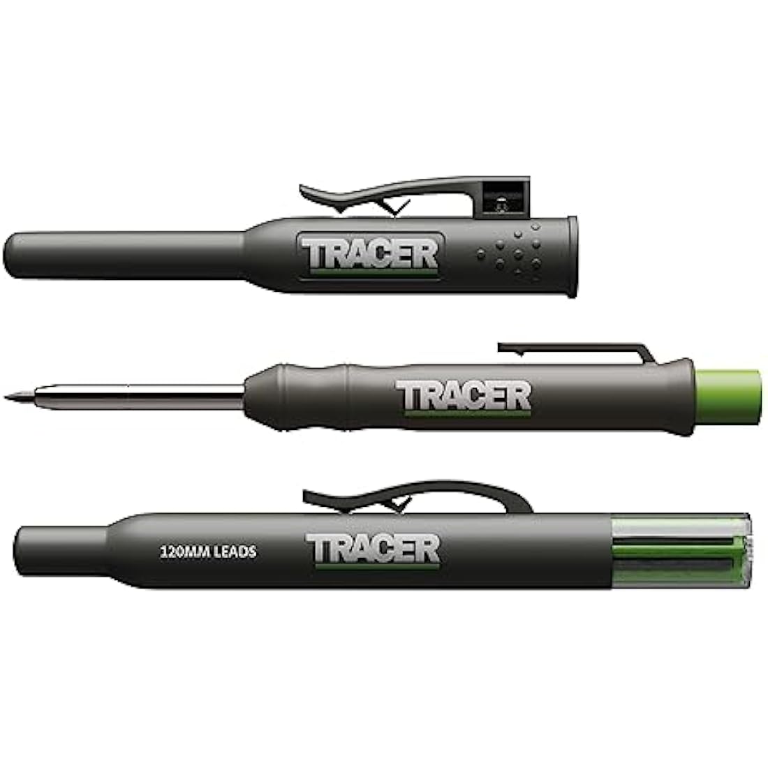 Tracer Deep Hole Construction Pencil Kit with 6 Leads and Site Holster