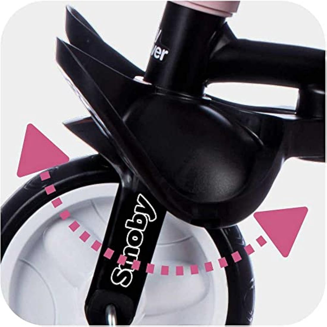 Tricycle Évolutif Smoby Baby Driver Plus – Vélo Enfant Rose