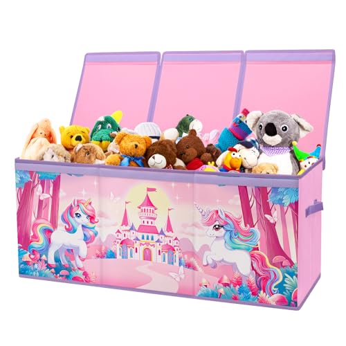 Decalsweet Unicorn Extra Large Toy Storage Box – Foldable Oxford Toy Chest