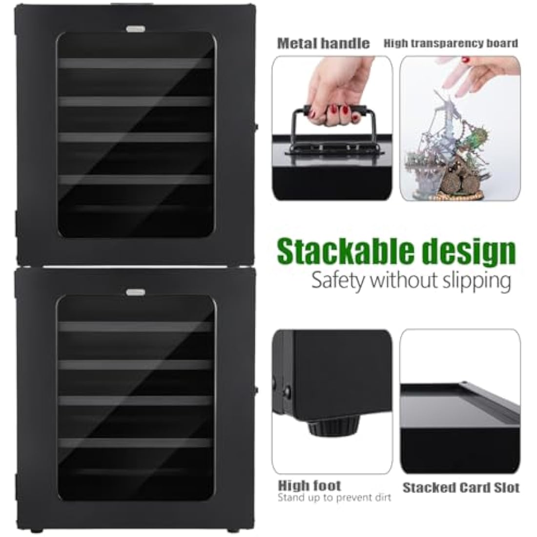 Jolof Store Miniature Transport Case | Stackable 5-Tray Warhammer Case