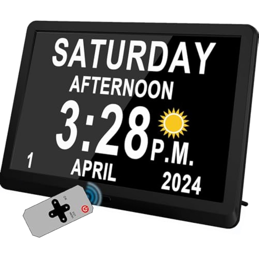 Véfaîî 10" Digital Calendar Day Clock with Remote for Seniors & Dementia