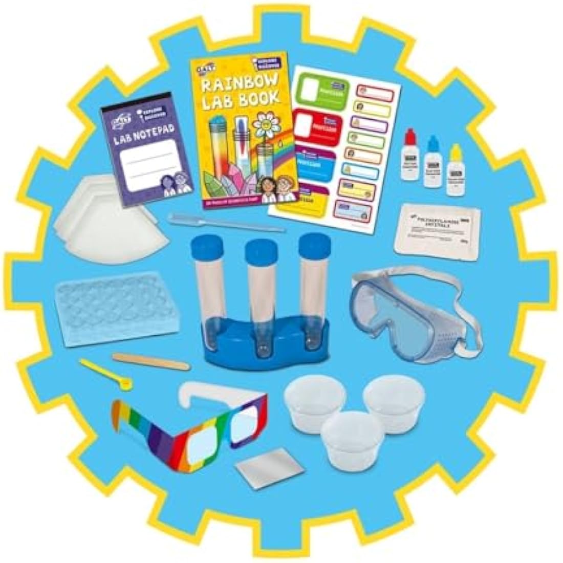 Galt Rainbow Lab Science Kit – 12 STEM Experiments for Kids Ages 5+