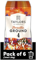 Taylors of Harrogate Brasilia Ground Coffee - Medium Roast - 6 x 200g