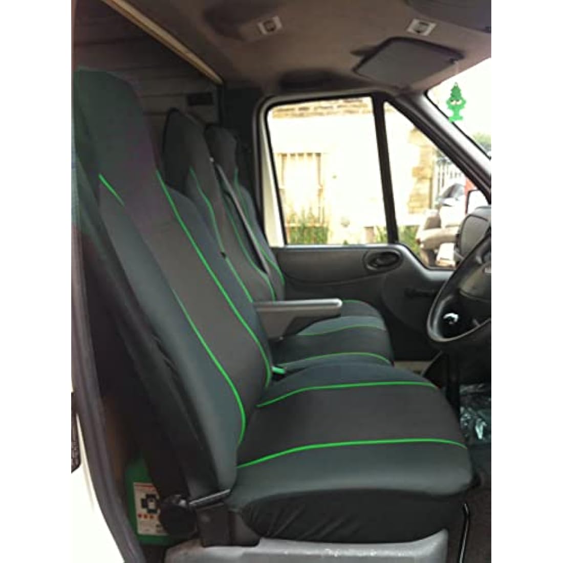 Heavy Duty Van Seat Covers – Universal Fit Black & Green
