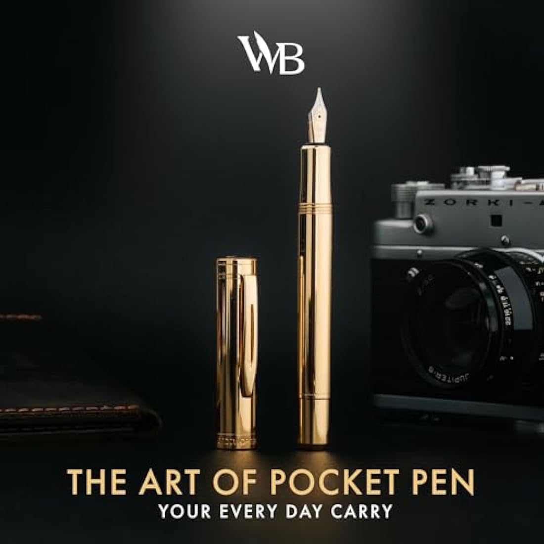 Wordsworth and Black Luxury EDC Fountain Pen - Gold Finish Pocket Set