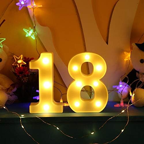 LED Marquee Number 8 Light – Battery Operated Party Decor