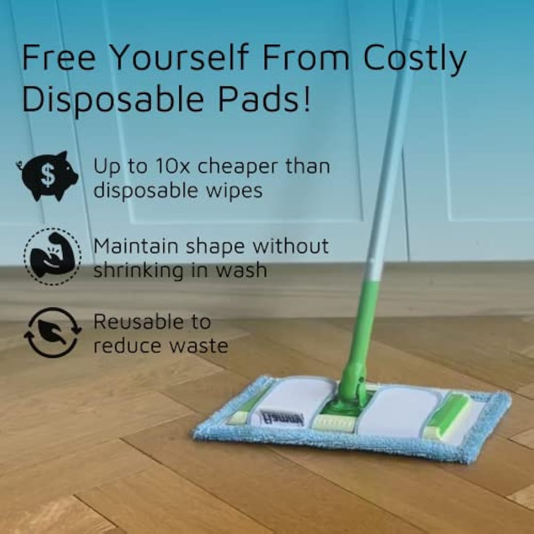 Jolof Store Reusable Microfibre Mop Pads for Flash Speedmop (4 Pack)