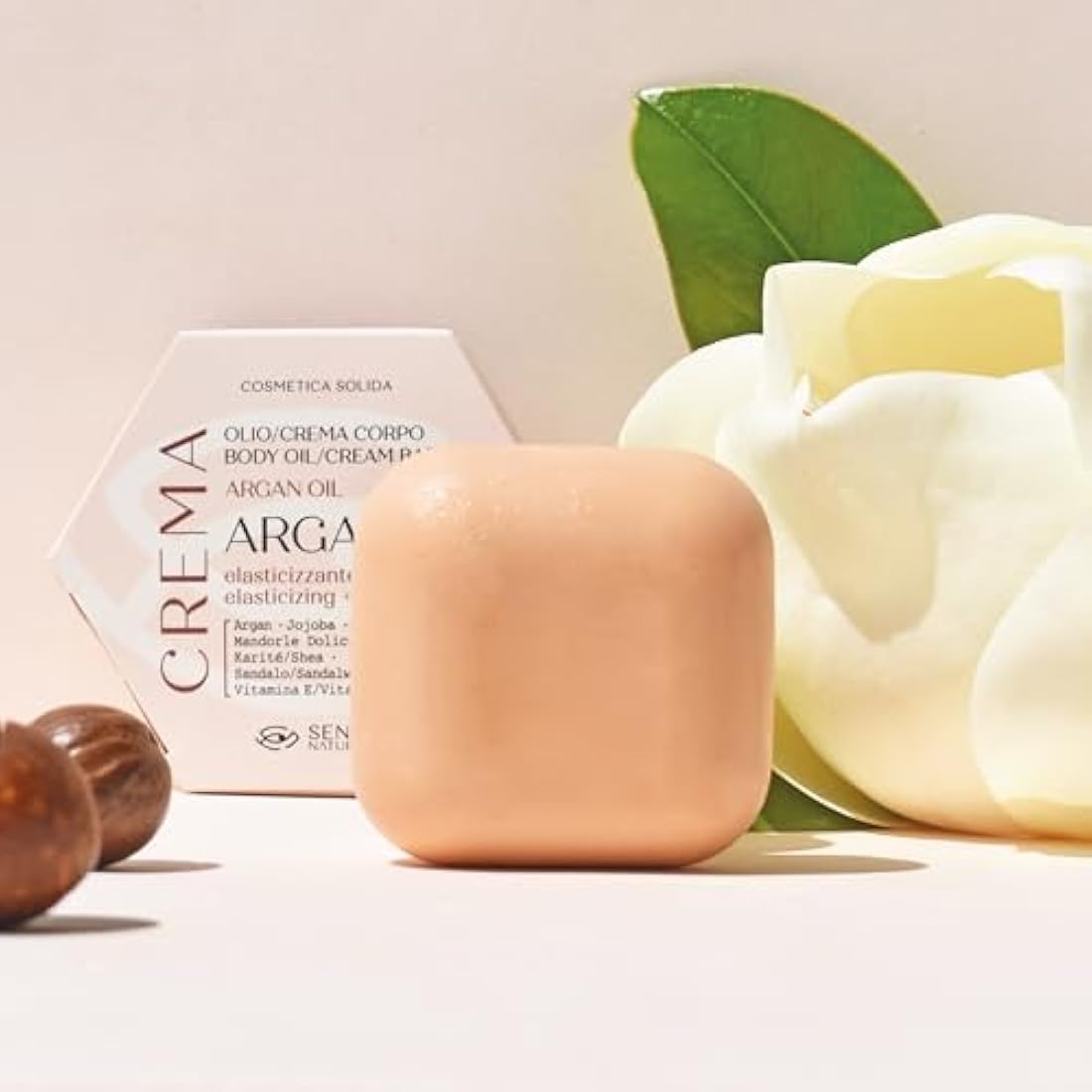 Senso Naturale Argan Solid Body Oil – Firming Vegan Moisturizer