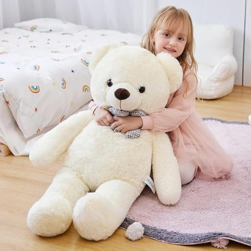 IKASA Giant Teddy Bear Stuffed Animal - 78cm Soft Plush Toy (White)