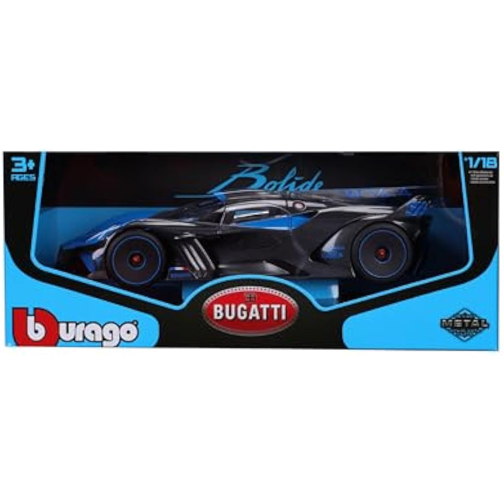 Bburago Bugatti Bolide Supercar – 1:18 Scale Diecast Model, Blue