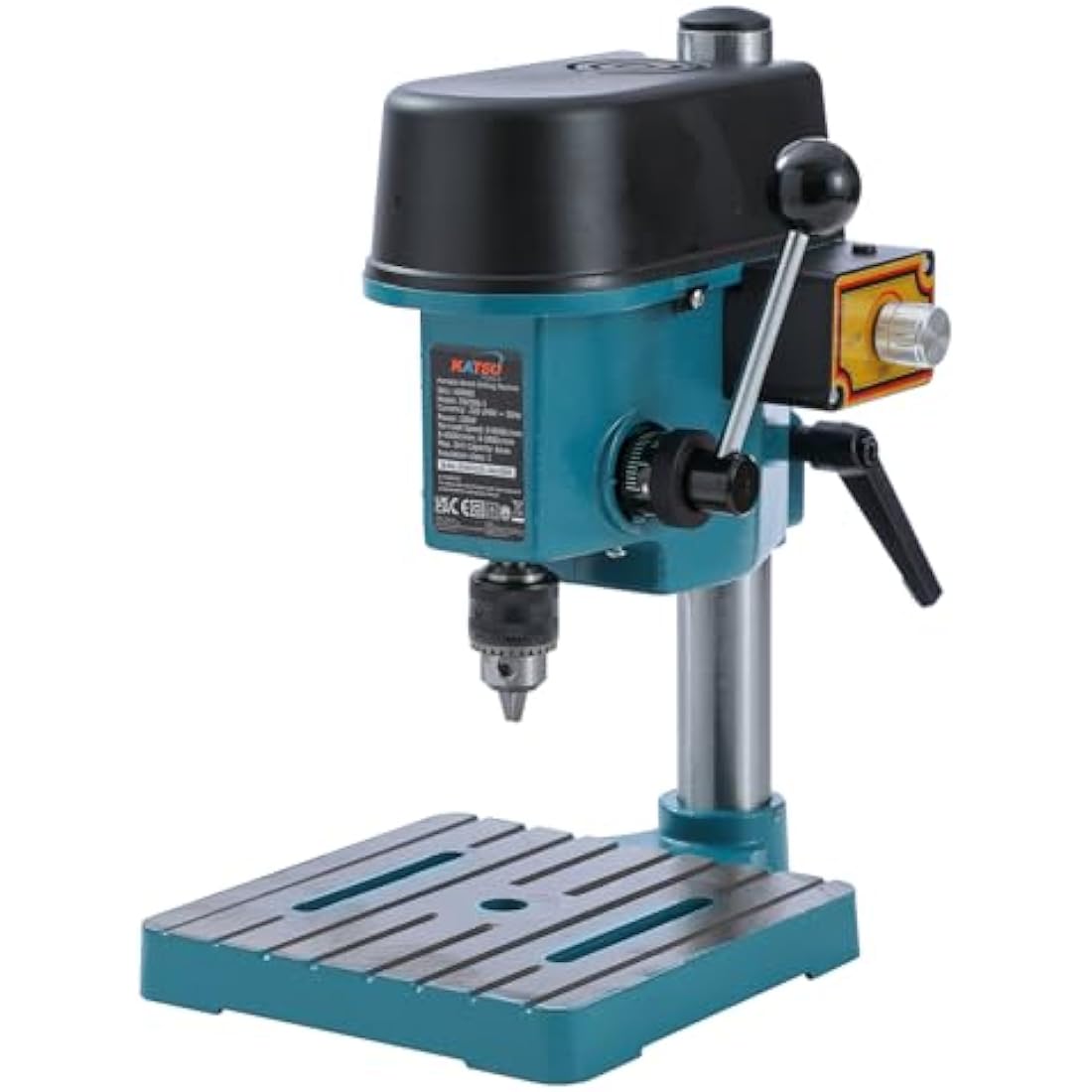 KATSU Mini Bench Drill Pillar Press - 100W Variable Speed 6mm Chuck