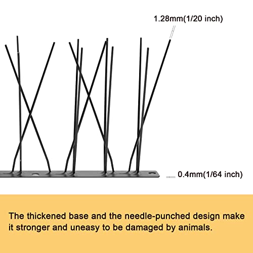OFFO Stainless Steel Bird Spikes – Matte Black Pigeon Deterrent (5.2m)