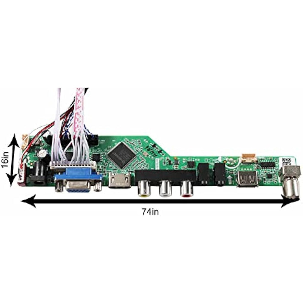 VSDISPLAY LVDS Controller Board | 40-Pin 1600x900 VGA AV USB LCD Driver