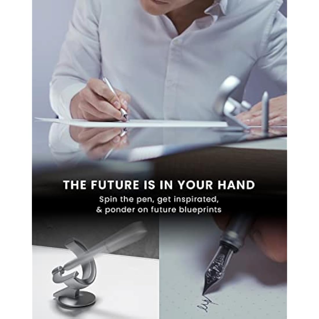 Novium Hoverpen Future Edition 2-in-1 Fountain & Rollerball Pen - Silver