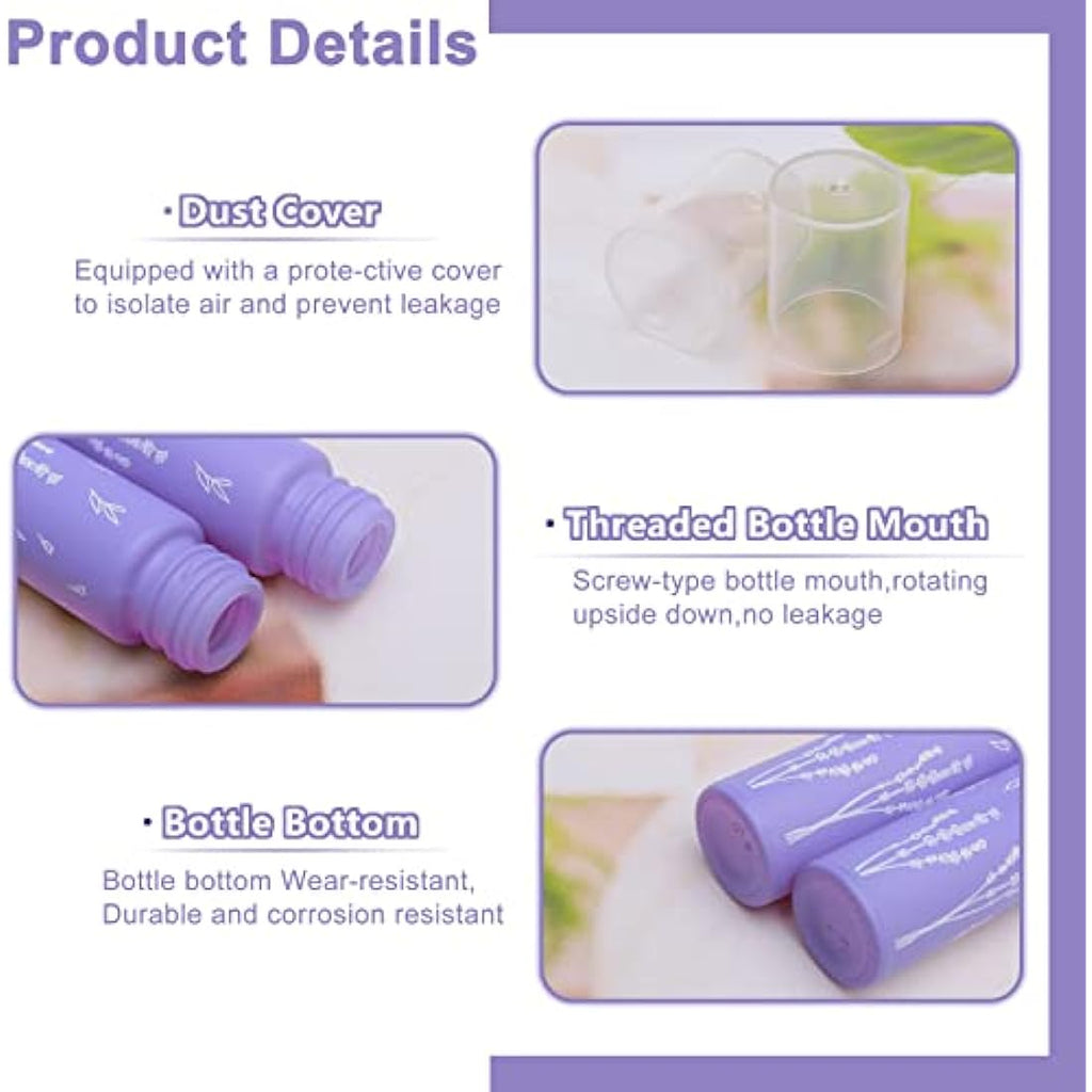 10ml Purple Glass Perfume Spray Bottles - 10 Pack Refillable