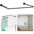 Adjustable L/U Shaped Stainless Steel Shower Curtain Rail
