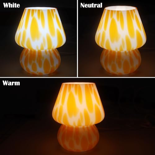 MLOQI Mushroom Lamp – Vintage Glass Table Lamp for Aesthetic Room Decor