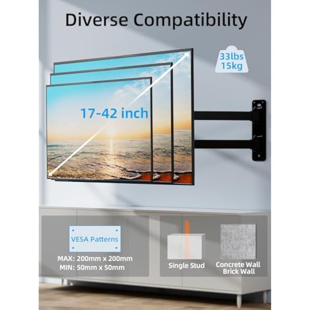 Home Vision Full Motion TV Wall Mount – 21.9" Long Reach Swivel Bracket
