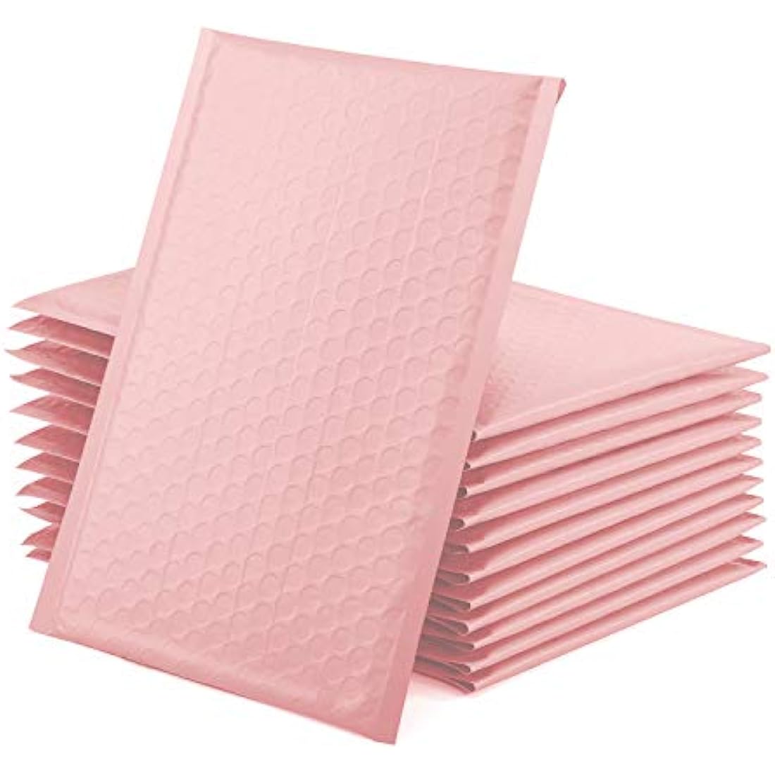 Switory Poly Bubble Mailers – 50 Pack Pale Pink Padded Envelopes 10x17cm