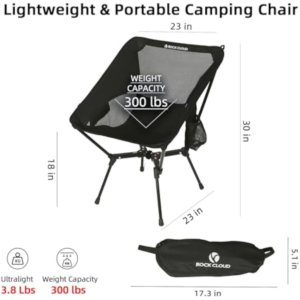 Rock Cloud X-Shape Portable Camping Chair | Ultralight Folding Outdoor Seat