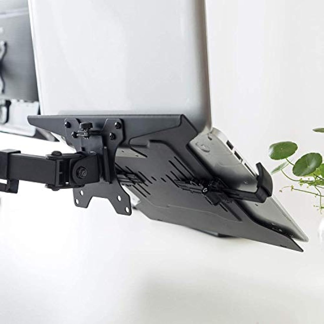 Mount Plus Laptop VESA Tray for Monitor Arms – Fits 75x75 & 100x100mm
