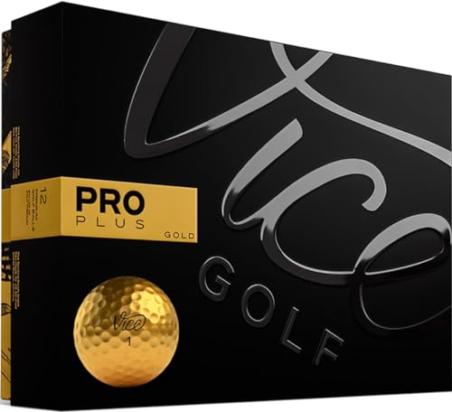 Vice Golf Pro Plus Gold Limited Edition 4-Piece Urethane Golf Balls