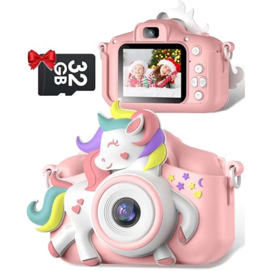 Gofunly Kids Digital Camera | 1080P HD Selfie Toy with 32GB Card