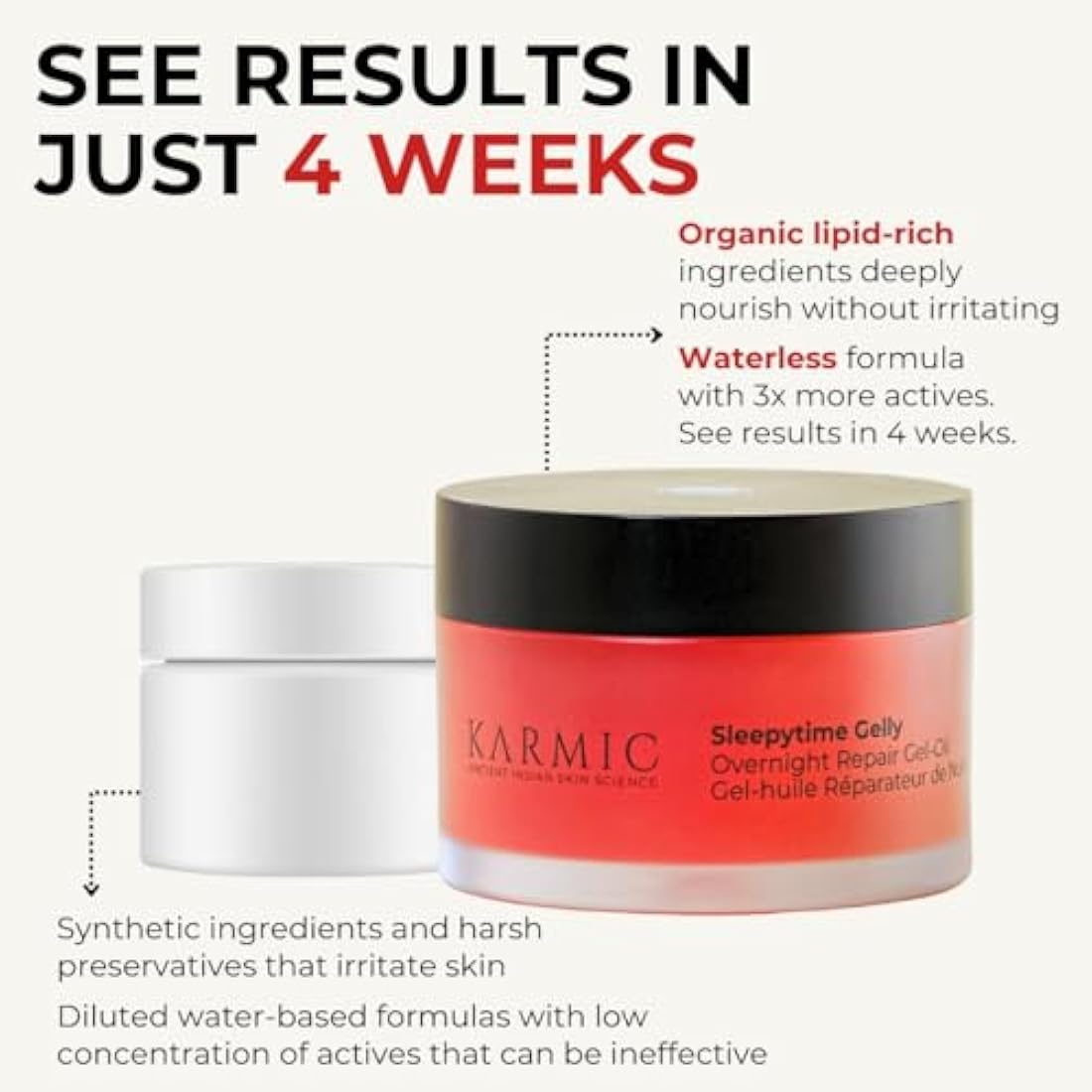 Karmic Skin Anti-Ageing Night Cream | Firming Vitamin C & E Face Gelly