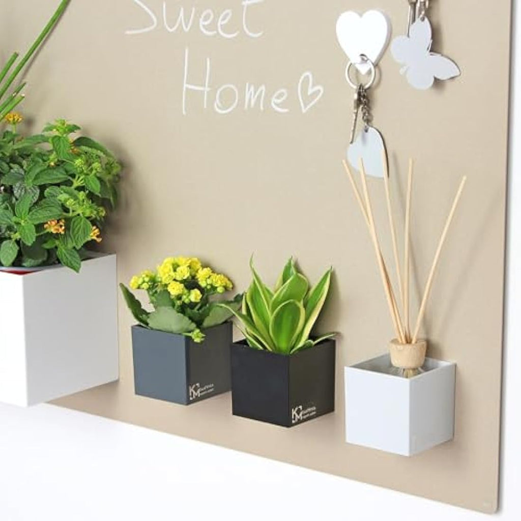 KalaMitica Magnetic Storage Cubes – Set of 3 Planter Pots for Walls
