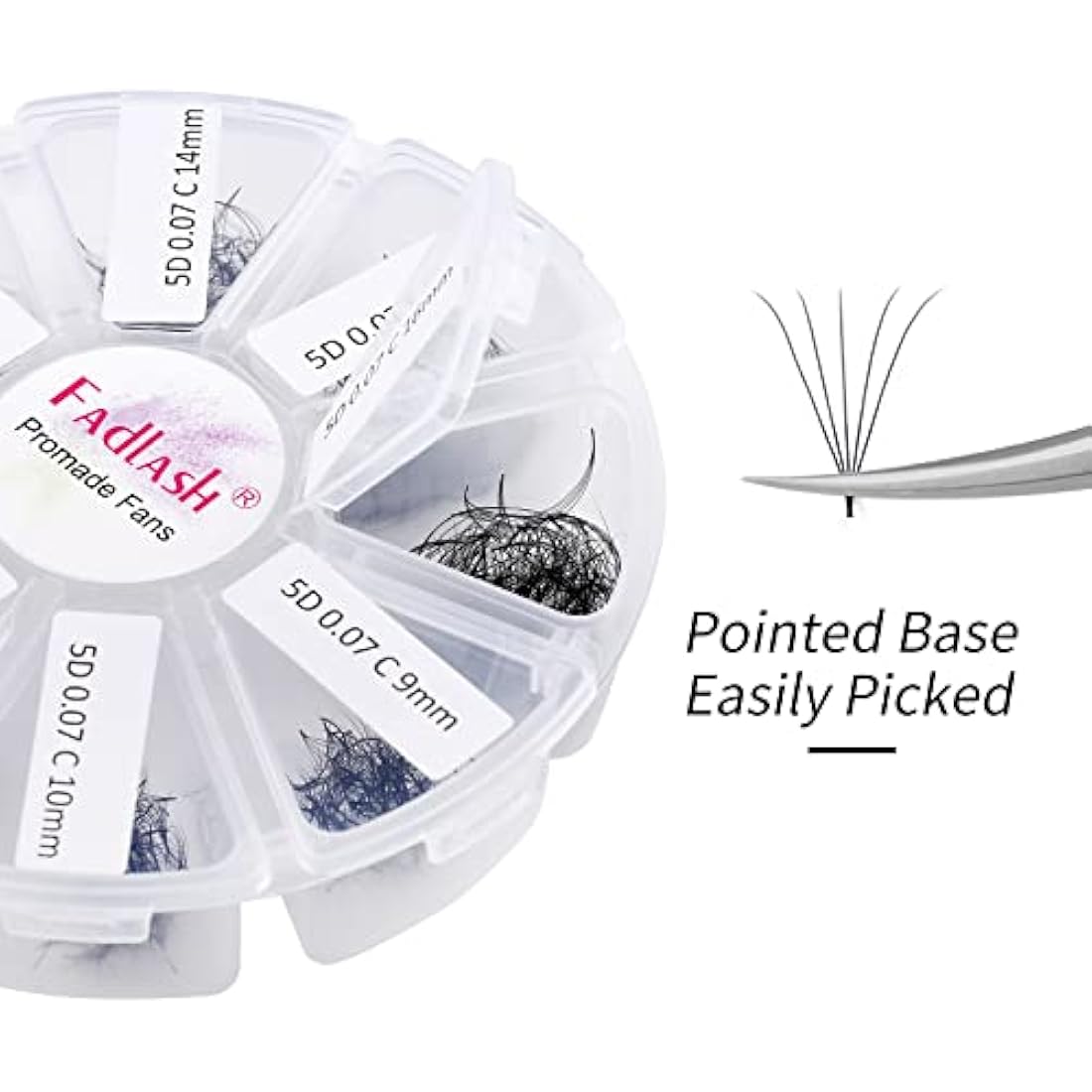 Fadlash 5D Premade Volume Eyelash Extensions | 1000 Loose Fans C Curl