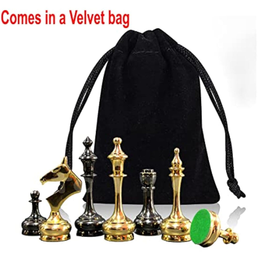 Brass Chess Pieces – 2.5 Inch Silver Metal Figurine Pawns